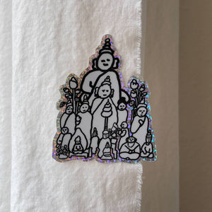 Thai Buddhas Glitter Vinyl Sticker | Oitama (CA)