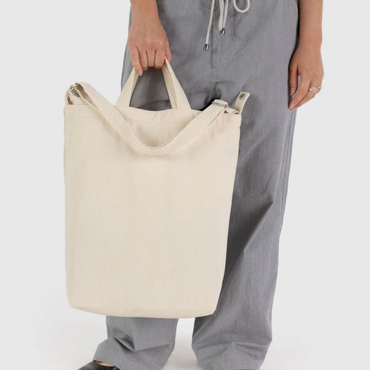Zip Duck Bag | Vertical | Natural Canvas | Baggu (Ca)