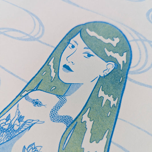 Gaiwan Girlfriend Risograph Print |  Christina Hu (CA)
