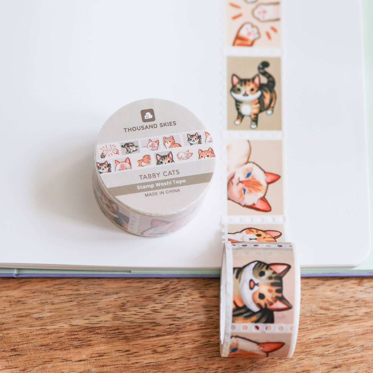 Tabby Cats stamp washi tape by Thousand Skies, alternate view 4