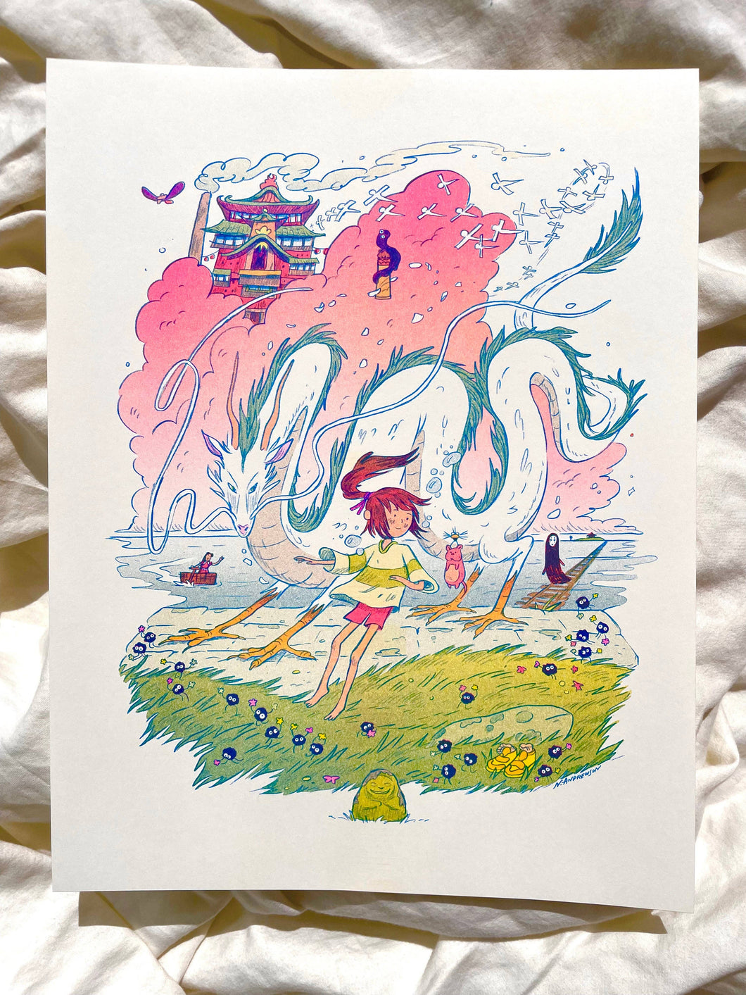 The Bathhouse Spirits Risogrpah Print | Natalie Andrewson (CA)