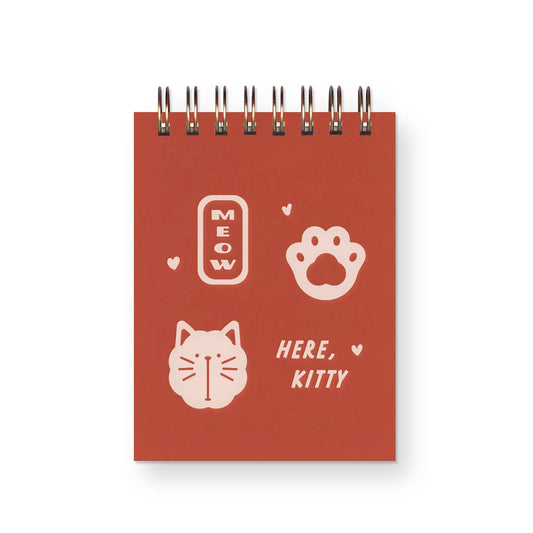 Meow Cat Mini Jotter Notebook | Ruff House Print Shop (KS)