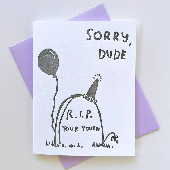 R.I.P. Letterpress Birthday Card | Ghost Academy (CA)