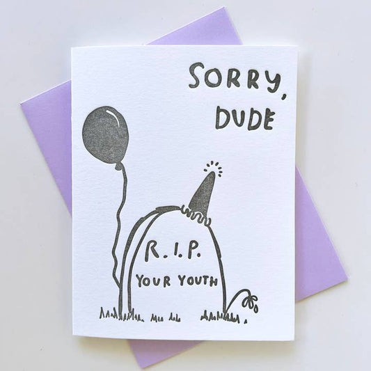 R.I.P. Letterpress Birthday Card | Ghost Academy (CA)
