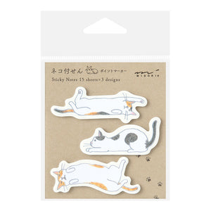 Stretching Cats Sticky Notes Set | Midori (Japan)