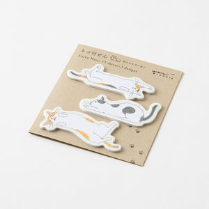 Stretching Cats Sticky Notes Set | Midori (Japan)