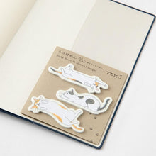 Load image into Gallery viewer, Stretching Cats Sticky Notes Set | Midori (Japan)
