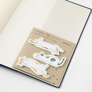 Stretching Cats Sticky Notes Set | Midori (Japan)