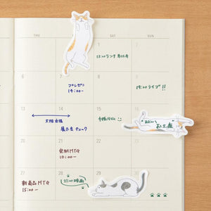 Stretching Cats Sticky Notes Set | Midori (Japan)