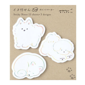 Puffy Dogs Sticky Notes Set | Midori (Japan)