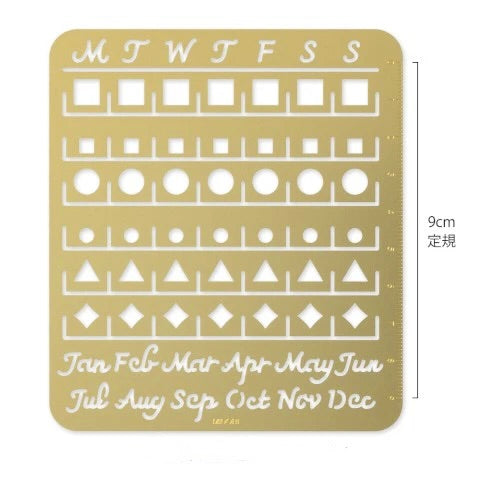 Brass Monthly Block Calendar Template| Large | Midori (Japan)