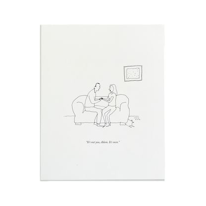 It's Not You, It's Men Letterpress Print | Liana Finck (NY)