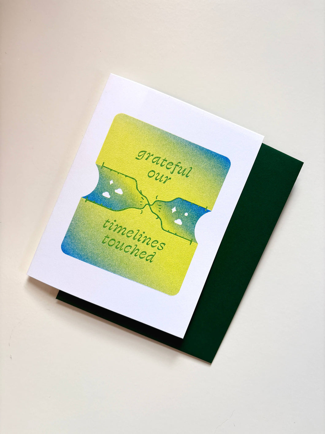 Grateful our Timelines have Touched Greeting Card | Pencil and Post (CA)