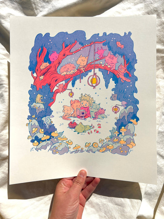 Bedtime Story Risogrpah Print (Large) | Natalie Andrewson (CA)