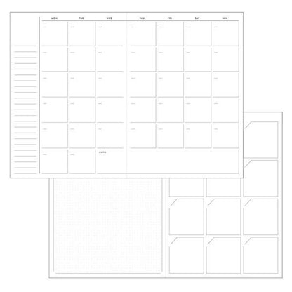 Day Free Weekly Log Diary | Grayish Blue | Mark's Inc (Japan)
