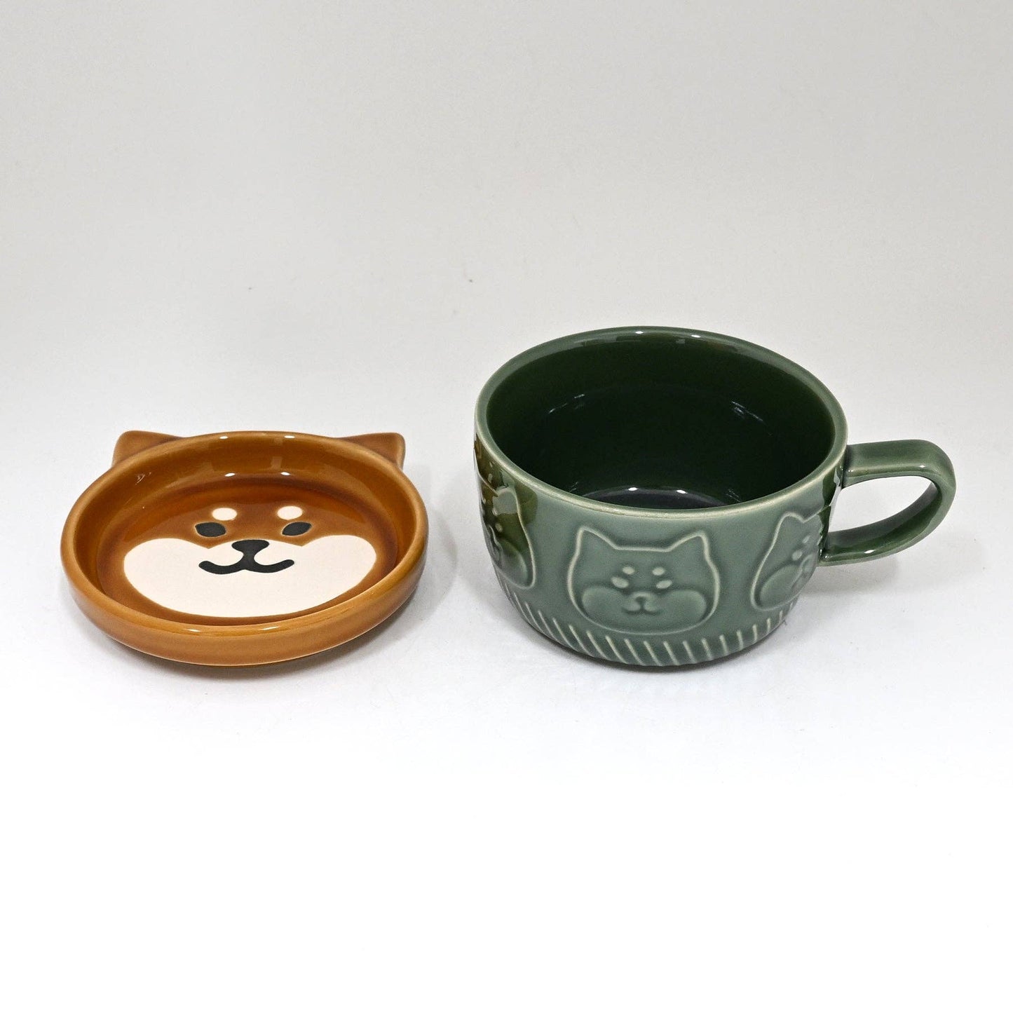 Shiba Inu Coffee Mug With Saucer Lid | Nagomi (Japan)