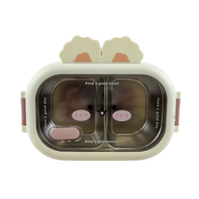 Load image into Gallery viewer, Rabbit Bunny Bento Lunch Box with Stainless Steel Interior Lining (Japan)
