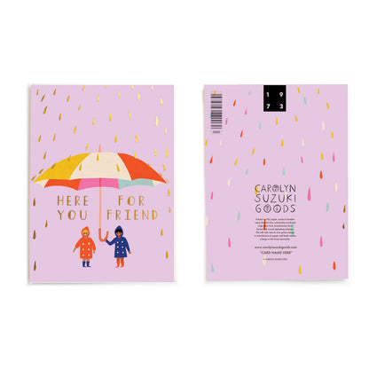 Raindrops Sympathy Card | Carolyn Suzuki (CA)