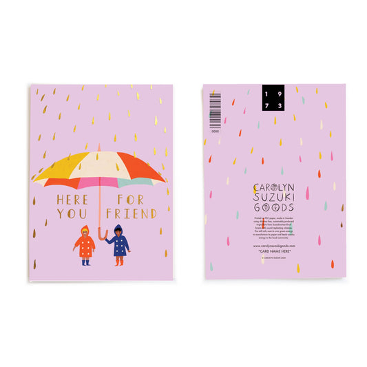 Raindrops Sympathy Card | Carolyn Suzuki (CA)