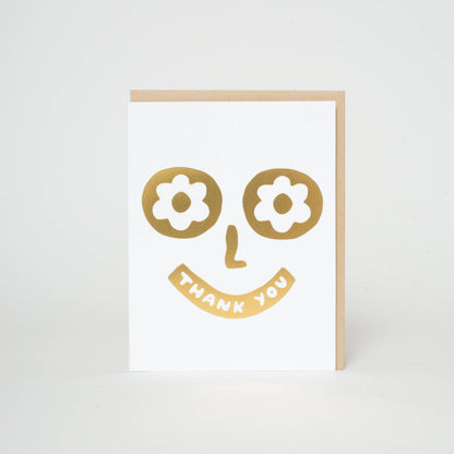 Thank You Silly Face Letterpress Card | Suzy Ultman