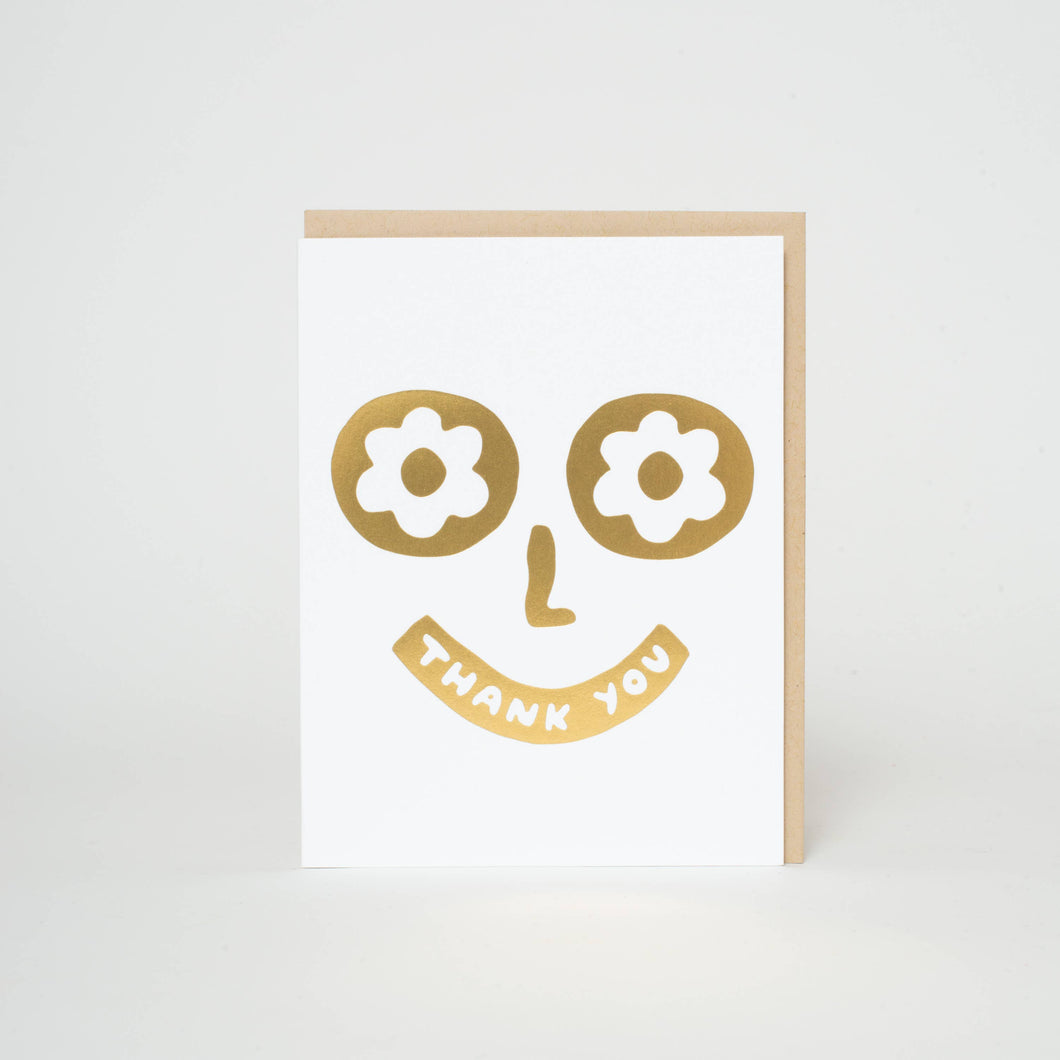 Thank You Silly Face Letterpress Card | Suzy Ultman