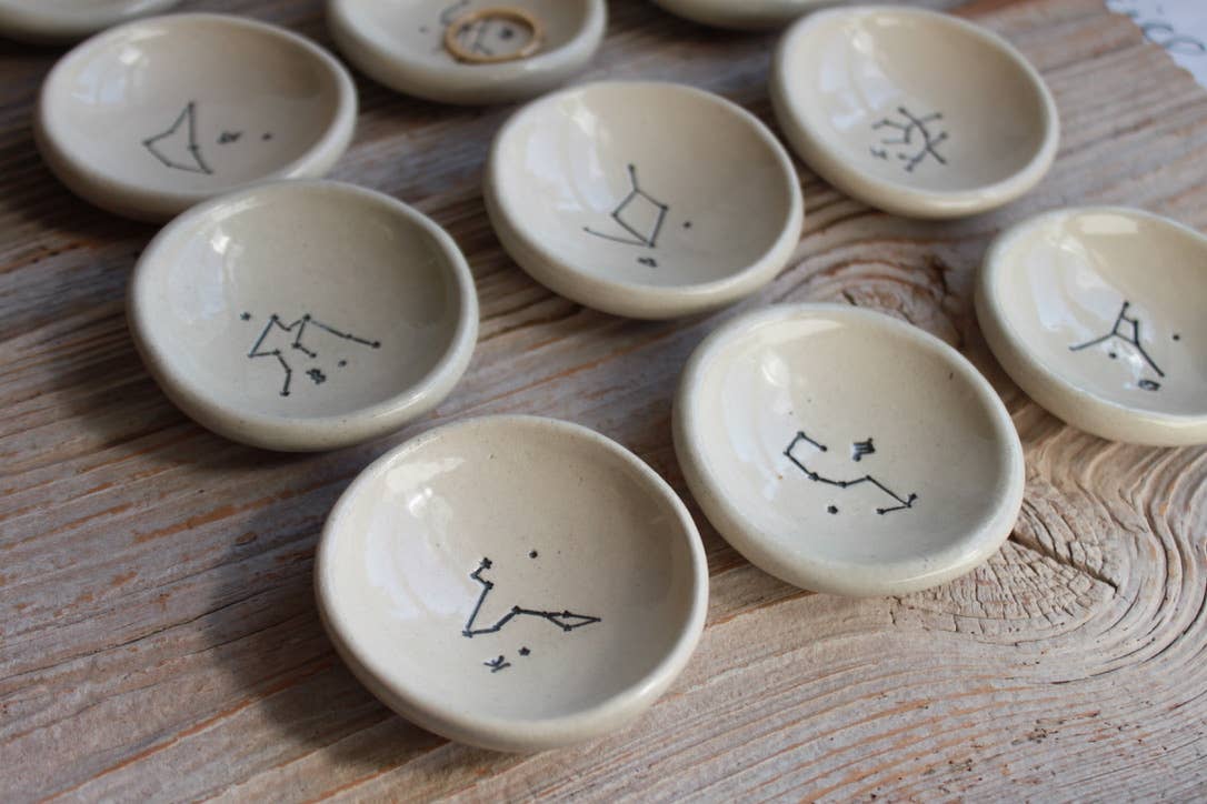 Small Zodiac Constellation Ceramic Ring Dish | Tasha McKelvey (VA)
