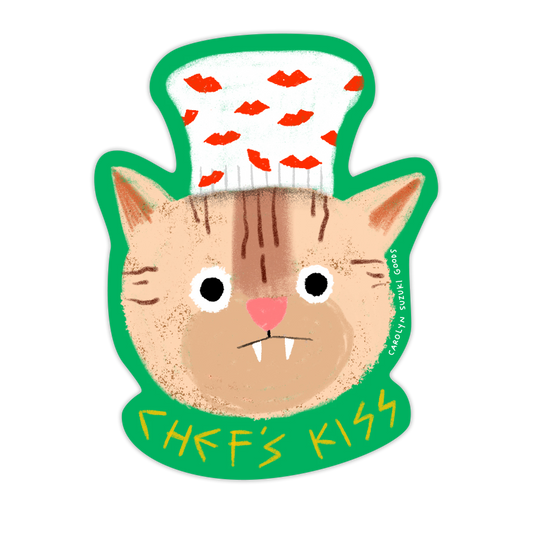 Chef’s Kiss Die Cut Sticker | Carolyn Suzuki (CA)