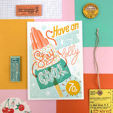 Load image into Gallery viewer, Stay Cool Lollipop A5 Risograph Print | Jacqueline Colley (UK)
