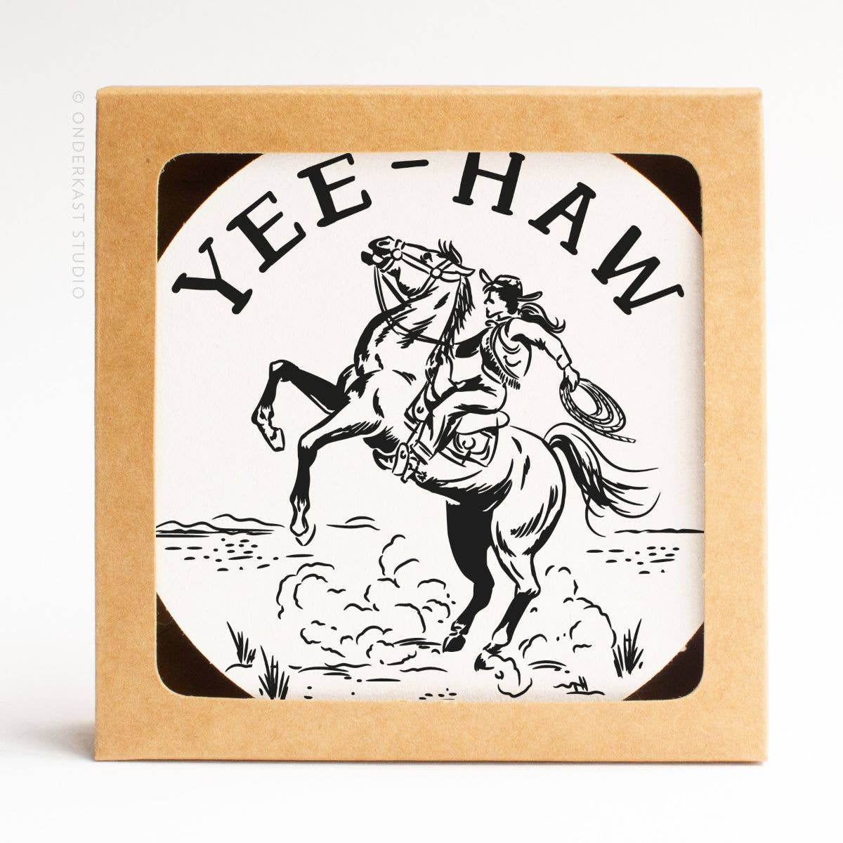 Yeehaw Cowgirl Coaster Set | Onderkast Studio (TX)
