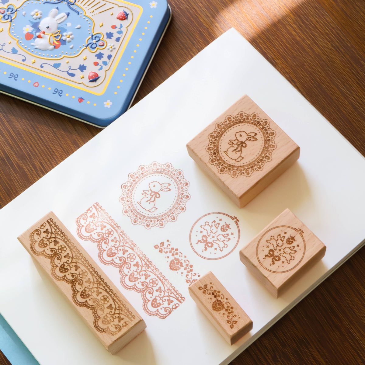 Strawberry Bunny stamp tin mystery box by Thousand Skies, alternate view 5