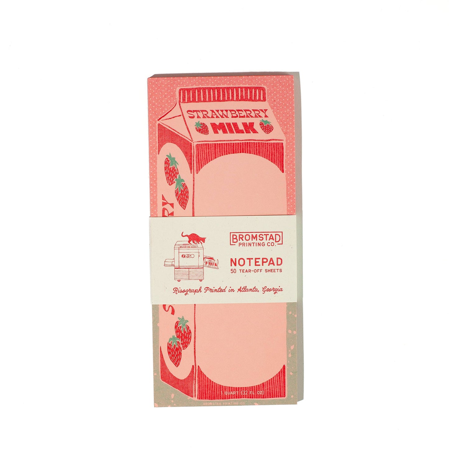 Strawberry Milk Risograph Notepad | Bromstad Printing Co. (VA)