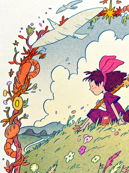 Kiki's Delivery Service Risograph Print | Natalie Andrewson (CA)