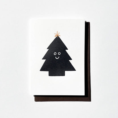 Holiday Black Tree Letterpress Holiday Card | Oitama (CA)