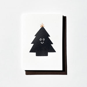 Holiday Black Tree Letterpress Holiday Card | Oitama (CA)