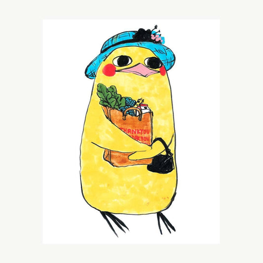 Grocery Bird Art Print | Rebekah Evans (NC)