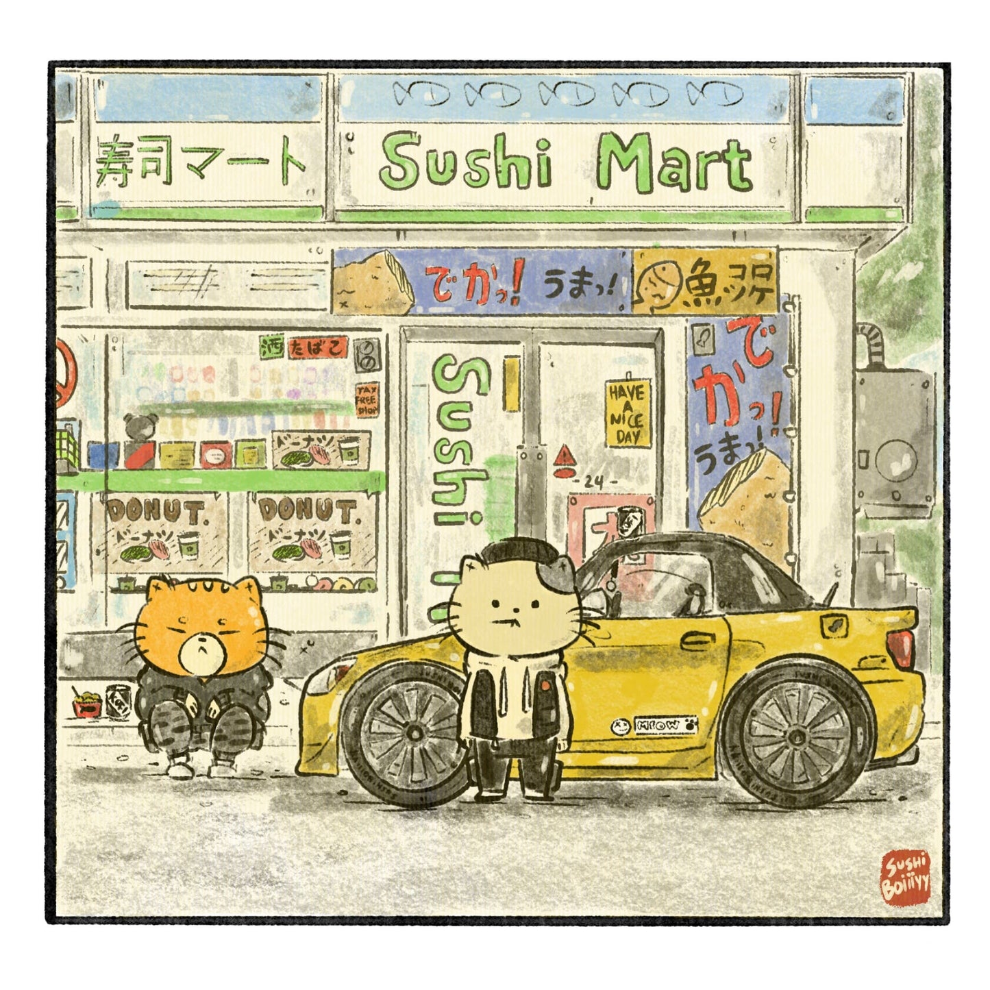 Sushi Mart Vinyl Sticker | Sushiboiiiyy (Canada)