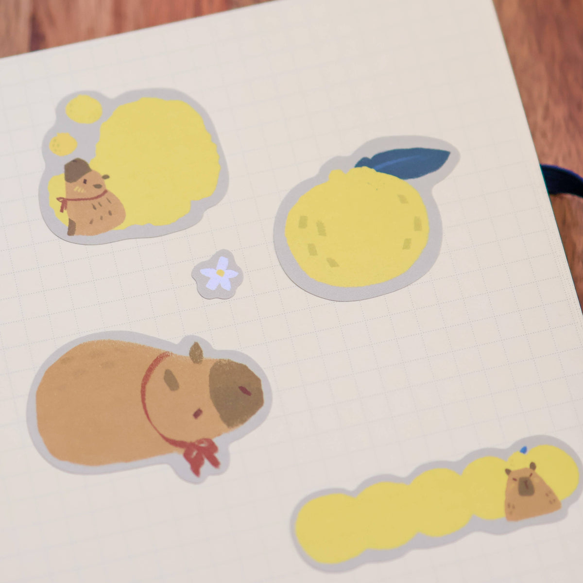 Capybara kiss-cut paper roll labels by Thousand Skies, alternate view 14