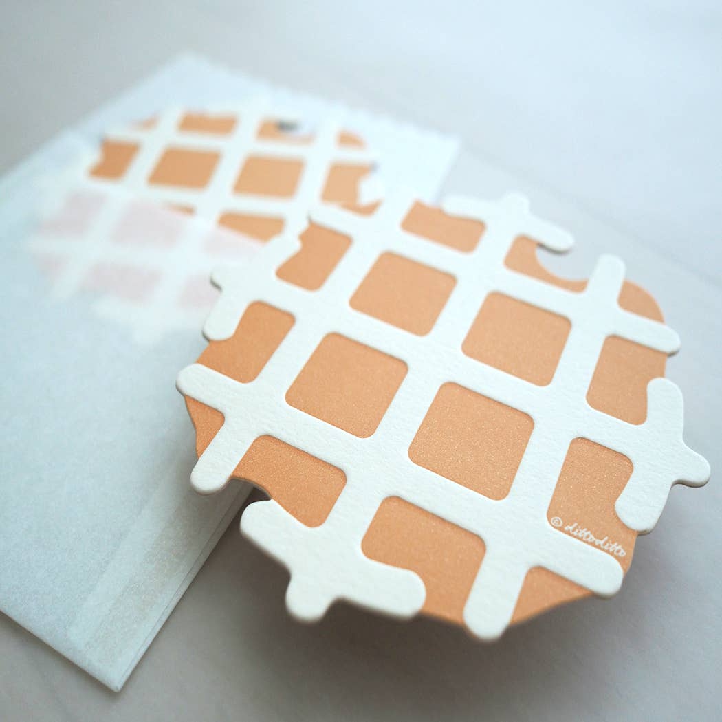 Waffle Letterpress Notecard | ditto ditto (HK)