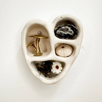 Mini Cement Heart of Inspiration | White | The Minimalist Ceramist (CA)