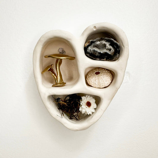 Mini Cement Heart of Inspiration | White | The Minimalist Ceramist (CA)