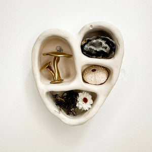 Mini Cement Heart of Inspiration | White | The Minimalist Ceramist (CA)