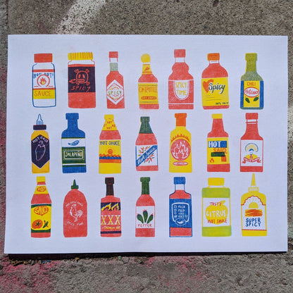 Hot Sauce Risograph Print | Christina Hu (CA)
