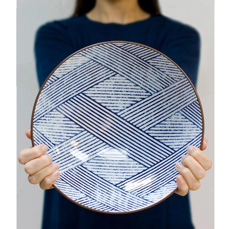 Aizome Shima Serving Bowl(Japan)