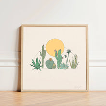 Load image into Gallery viewer, Cactus Sun Art Print | Hush Poppy Collection | Kaari Selven (OR)
