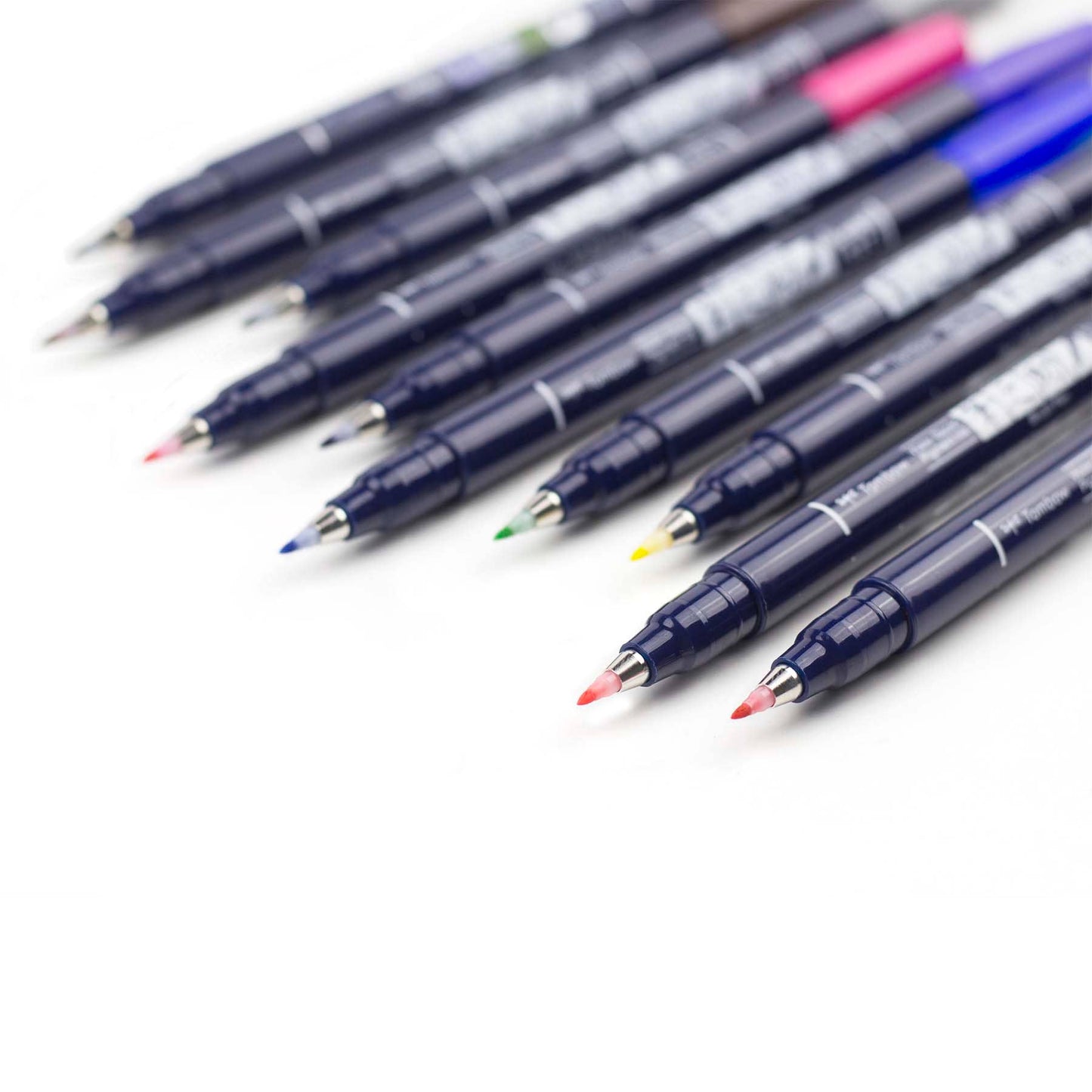Fudenosuke Colors Calligraphy Brush Pens | 10-Pack | Tombow (Japan