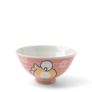 Ceramic Shiba Rice Bowl | Red (Japan)