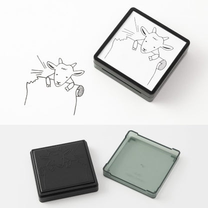 Paintable Goat Stamp | Midori (Japan)