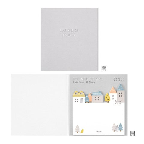 Town Die-cut Sticky Notes | Midori (Japan)