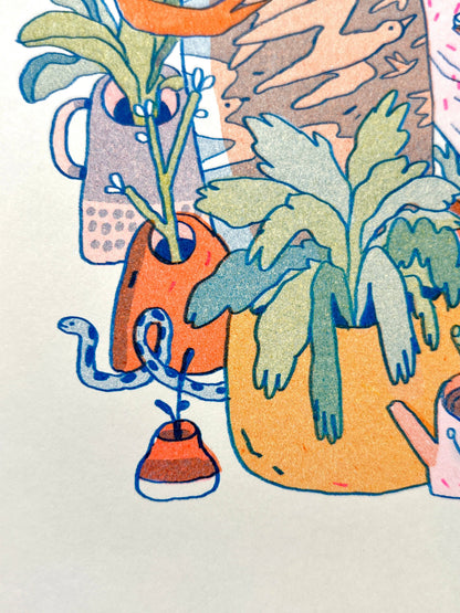 The Sculptor: Hermits of the Dream Islands Risograph Print | Natalie Andrewson (CA)