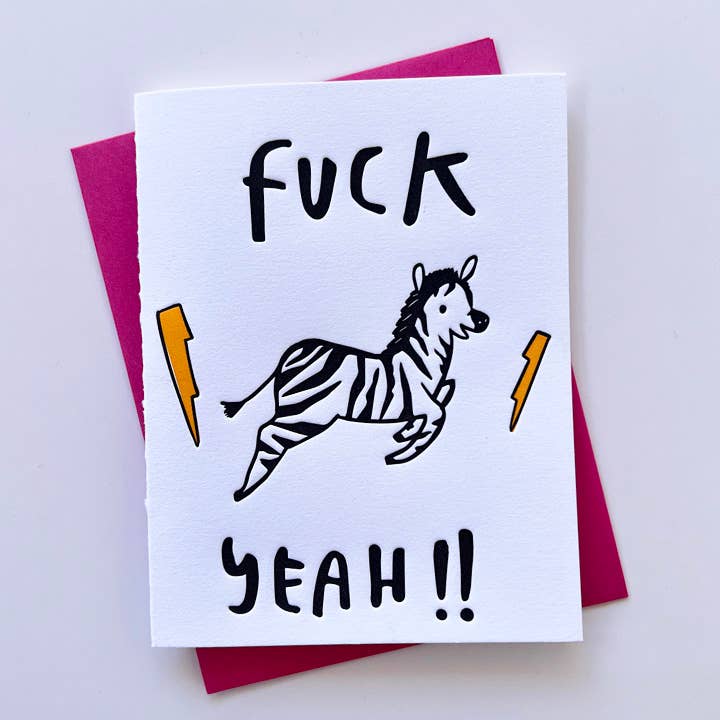 Fuck Yeah Zebra Card | Ghost Academy (CA)